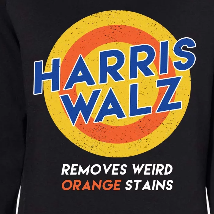 Harris Walz 2024 Removes Weird Orange Stains Funny Womens California Wash Sweatshirt