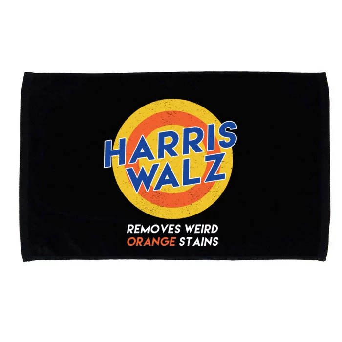 Harris Walz 2024 Removes Weird Orange Stains Funny Microfiber Hand Towel