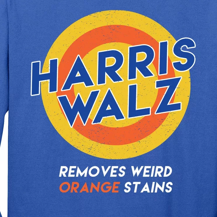 Harris Walz 2024 Removes Weird Orange Stains Funny Long Sleeve Shirt