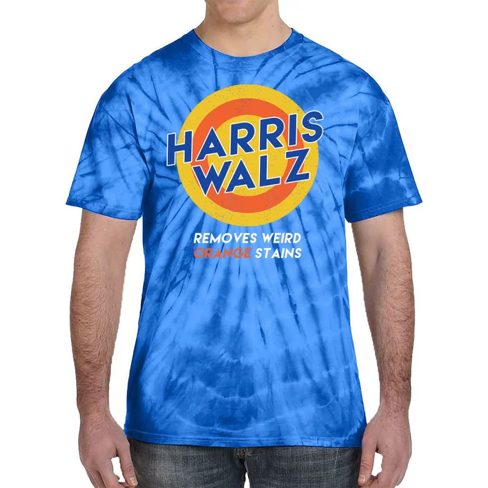 Harris Walz 2024 Removes Weird Orange Stains Funny Tie-Dye T-Shirt