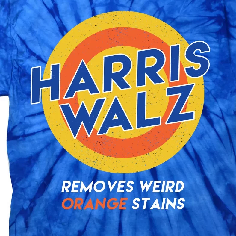 Harris Walz 2024 Removes Weird Orange Stains Funny Tie-Dye T-Shirt