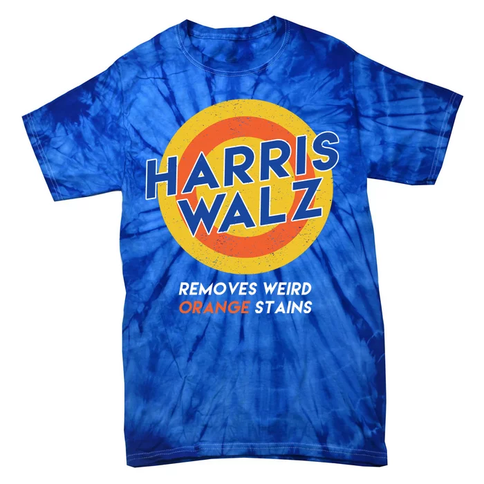 Harris Walz 2024 Removes Weird Orange Stains Funny Tie-Dye T-Shirt