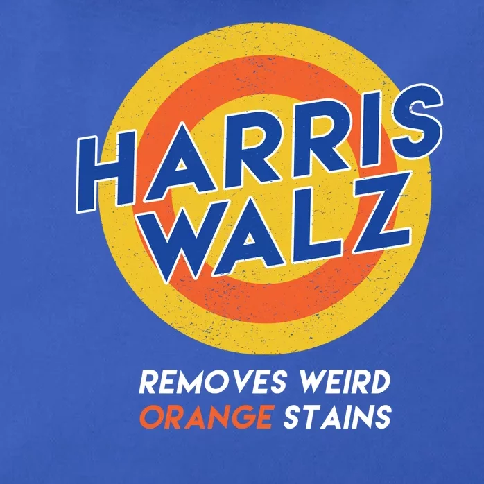 Harris Walz 2024 Removes Weird Orange Stains Funny Zip Tote Bag