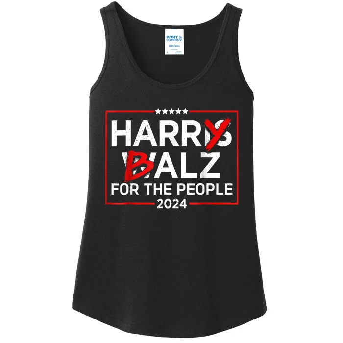 Harris Walz 24 Harry Balz For The People 2024 Democratics Ladies Essential Tank