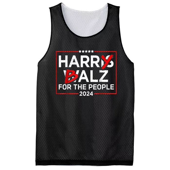 Harris Walz 24 Harry Balz For The People 2024 Democratics Mesh Reversible Basketball Jersey Tank