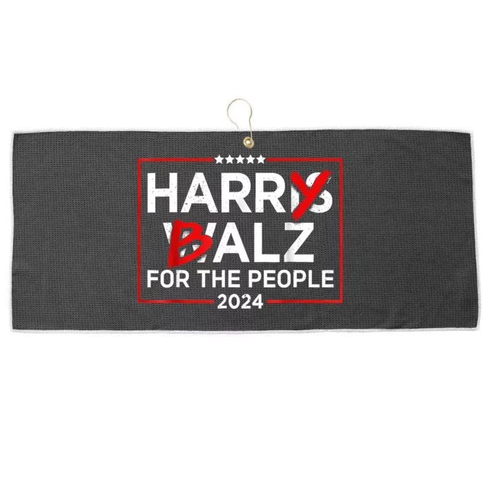 Harris Walz 24 Harry Balz For The People 2024 Democratics Large Microfiber Waffle Golf Towel