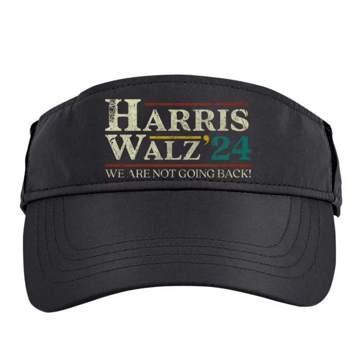 Harris Walz 2024 Election We Are Not Going Back Distressed Adult Drive Performance Visor