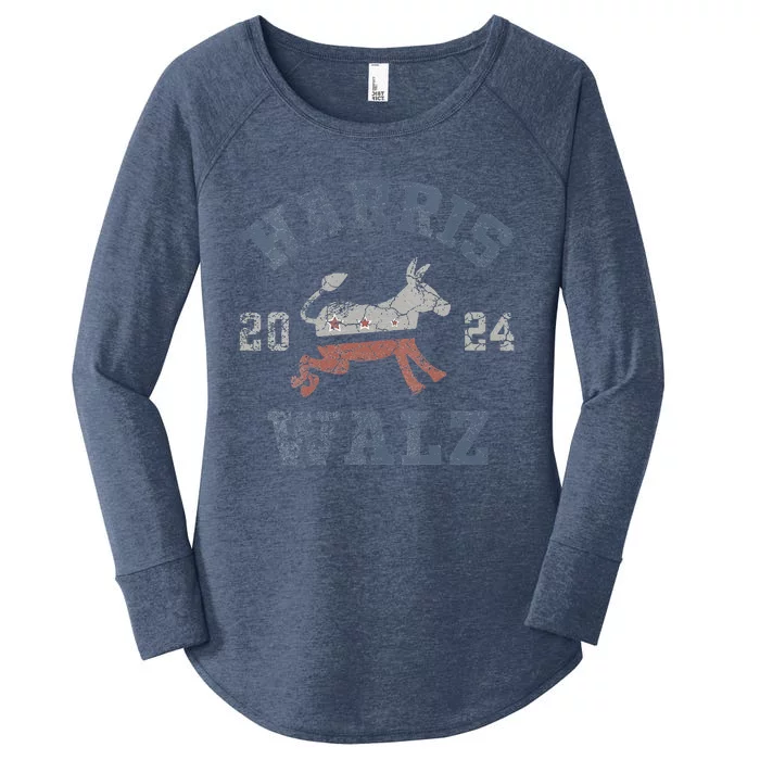 Harris Waltz 2024 Election Kamala Harris Tim Waltz 2024 Women's Perfect Tri Tunic Long Sleeve Shirt