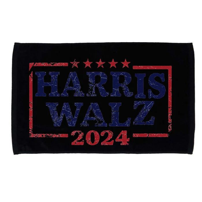 Harris Waltz 2024 Election Kamala Harris Tim Waltz 2024 Microfiber Hand Towel