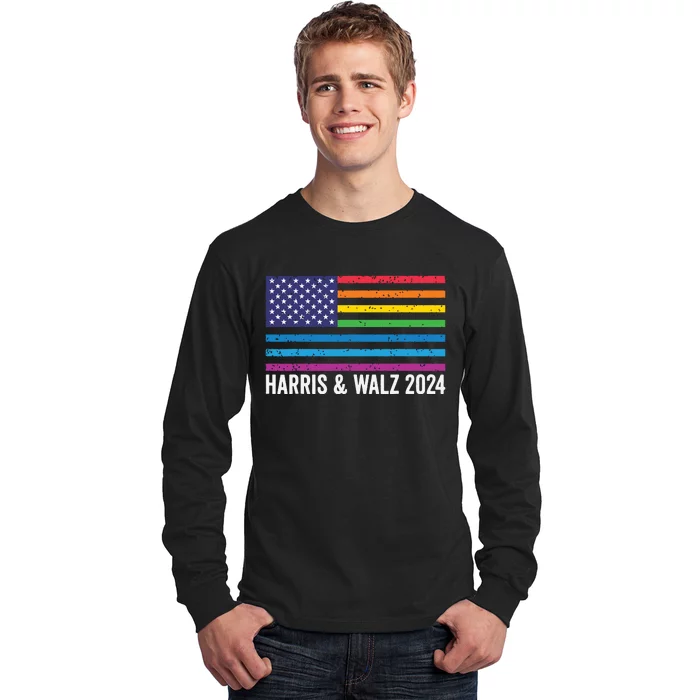 Harris Waltz 2024 Election Kamala Harris Tim Waltz 2024 Long Sleeve Shirt