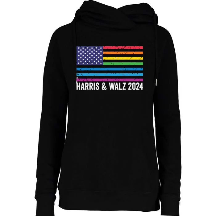 Harris Waltz 2024 Election Kamala Harris Tim Waltz 2024 Womens Funnel Neck Pullover Hood