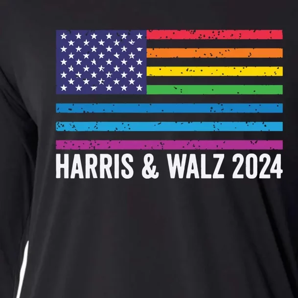 Harris Waltz 2024 Election Kamala Harris Tim Waltz 2024 Cooling Performance Long Sleeve Crew