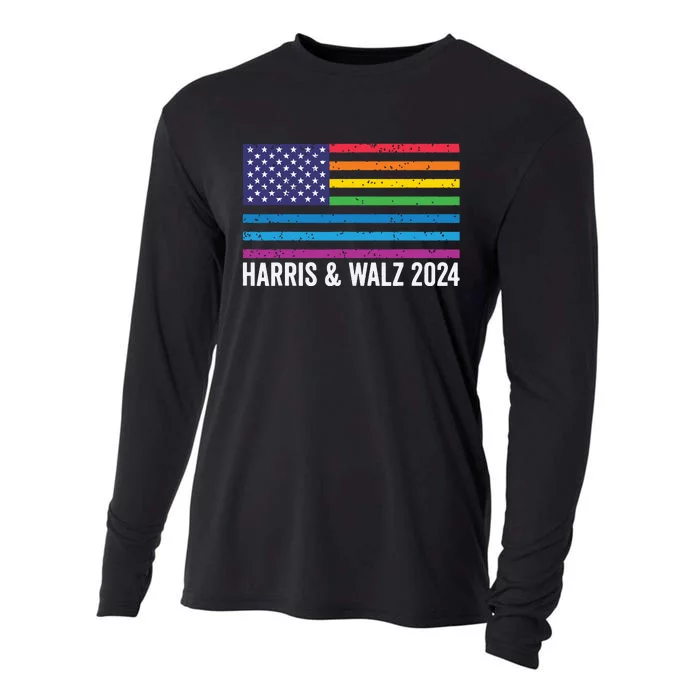 Harris Waltz 2024 Election Kamala Harris Tim Waltz 2024 Cooling Performance Long Sleeve Crew