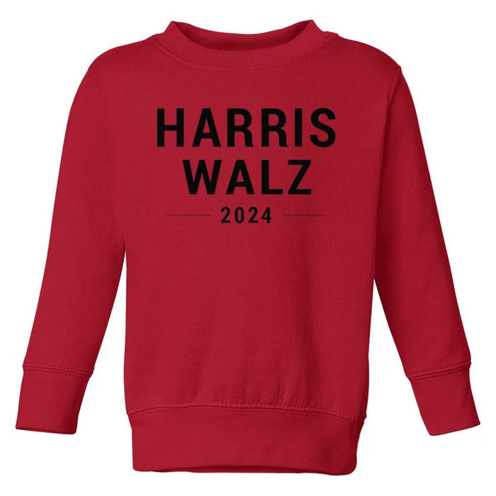 Harris Walz 2024 Campaign Sticker Sign Election Day Vote Her Toddler Sweatshirt