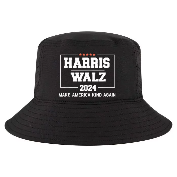 Harris Walz 2024 Make America Kind Again Harris Waltz Quote Cool Comfort Performance Bucket Hat