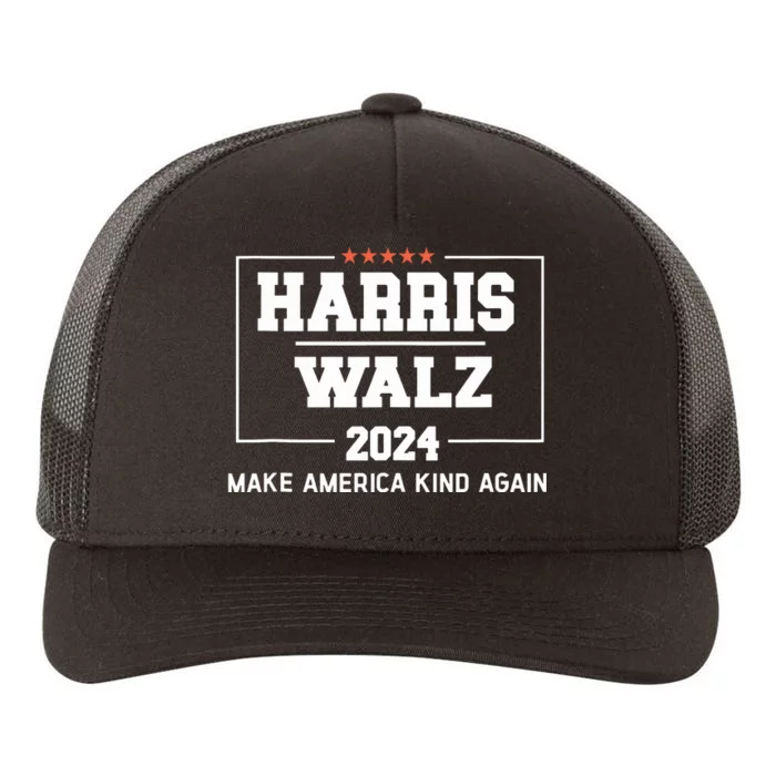 Harris Walz 2024 Make America Kind Again Harris Waltz Quote Yupoong Adult 5-Panel Trucker Hat