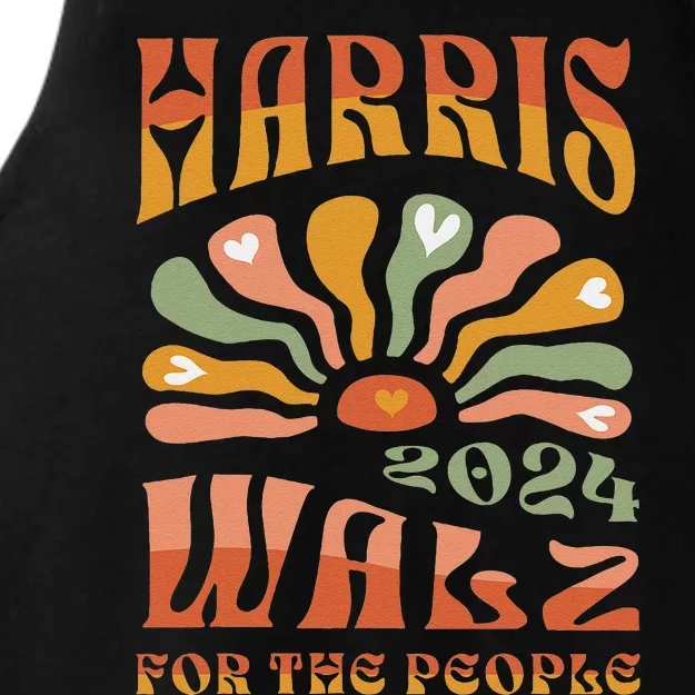 Harris Walz 2024 Election President Kamala Harris Tim Waltz Ladies Tri-Blend Wicking Tank