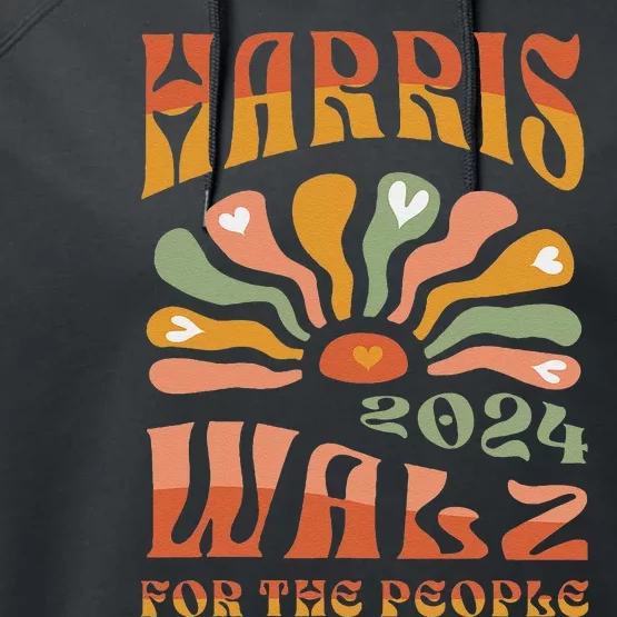 Harris Walz 2024 Election President Kamala Harris Tim Waltz Performance Fleece Hoodie