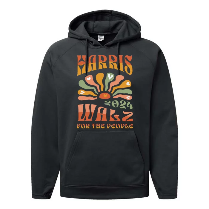 Harris Walz 2024 Election President Kamala Harris Tim Waltz Performance Fleece Hoodie