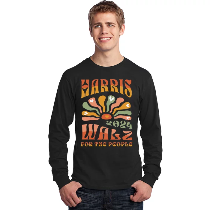 Harris Walz 2024 Election President Kamala Harris Tim Waltz Long Sleeve Shirt