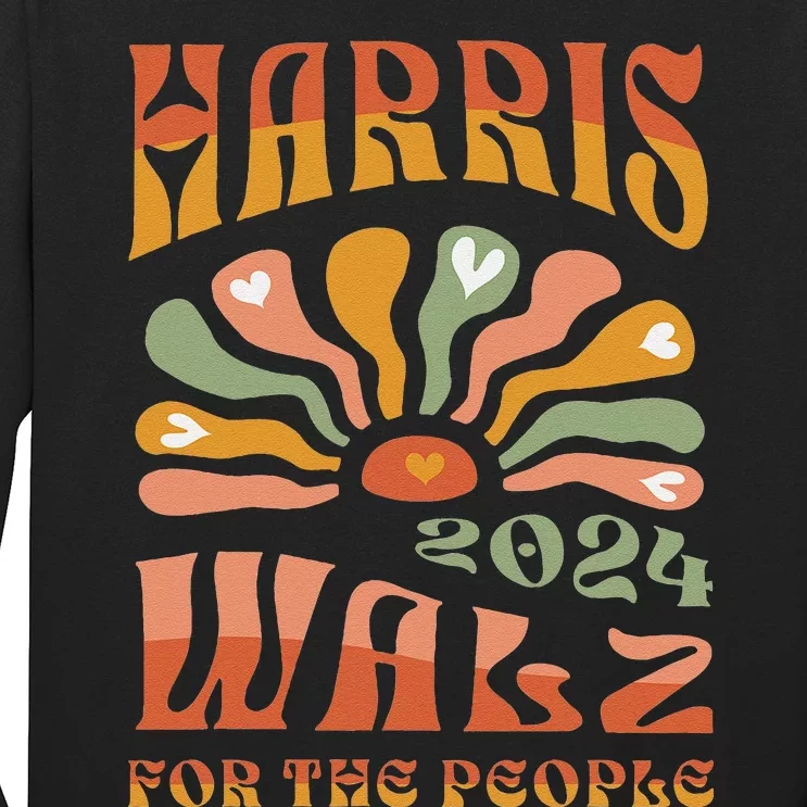 Harris Walz 2024 Election President Kamala Harris Tim Waltz Long Sleeve Shirt