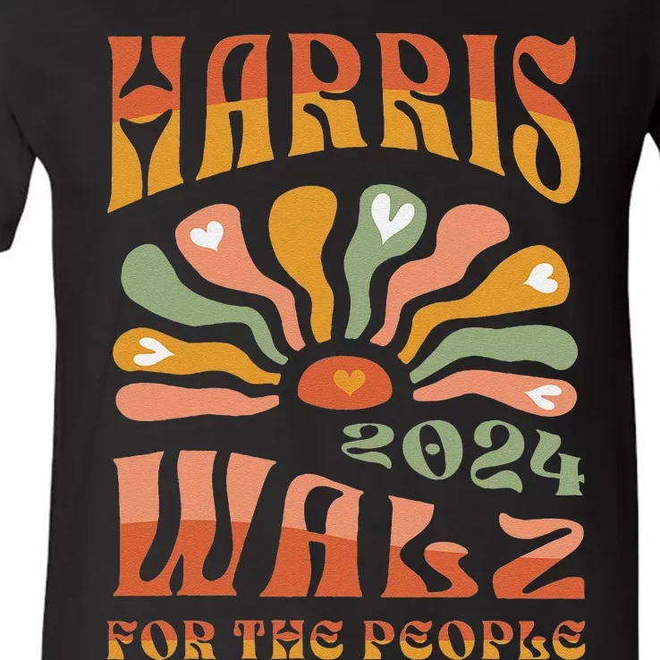 Harris Walz 2024 Election President Kamala Harris Tim Waltz V-Neck T-Shirt