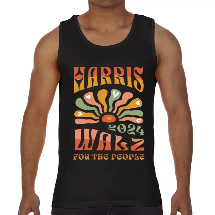 Harris Walz 2024 Election President Kamala Harris Tim Waltz Comfort Colors® Tank Top