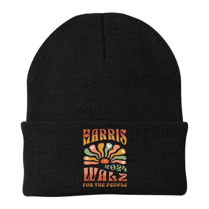 Harris Walz 2024 Election President Kamala Harris Tim Waltz Knit Cap Winter Beanie