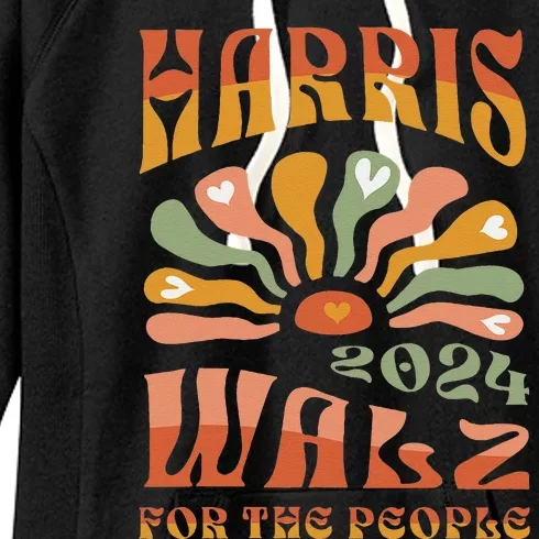 Harris Walz 2024 Election President Kamala Harris Tim Waltz Women's Fleece Hoodie