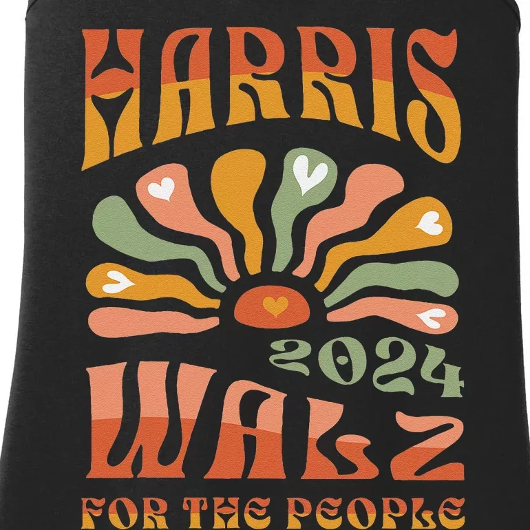 Harris Walz 2024 Election President Kamala Harris Tim Waltz Ladies Essential Tank