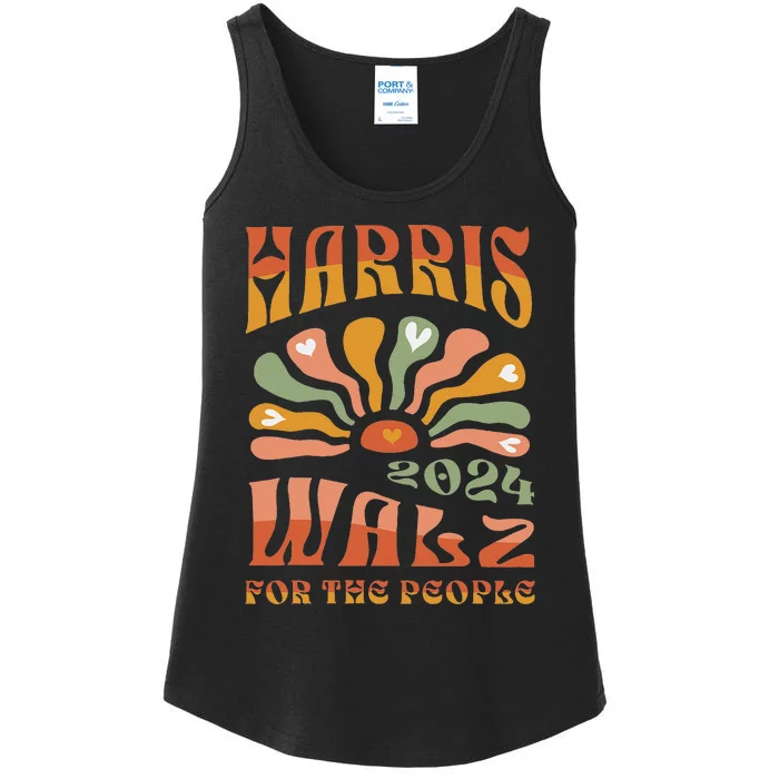 Harris Walz 2024 Election President Kamala Harris Tim Waltz Ladies Essential Tank