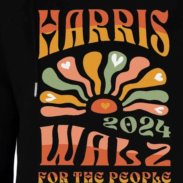 Harris Walz 2024 Election President Kamala Harris Tim Waltz Womens Funnel Neck Pullover Hood