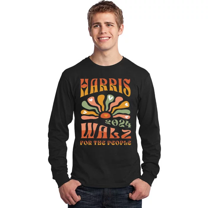 Harris Walz 2024 Election President Kamala Harris Tim Waltz Tall Long Sleeve T-Shirt