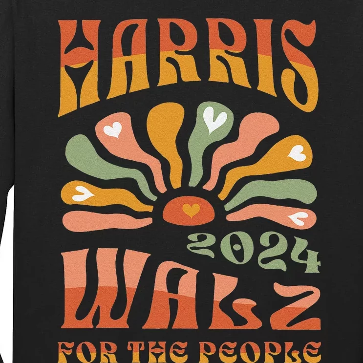 Harris Walz 2024 Election President Kamala Harris Tim Waltz Tall Long Sleeve T-Shirt