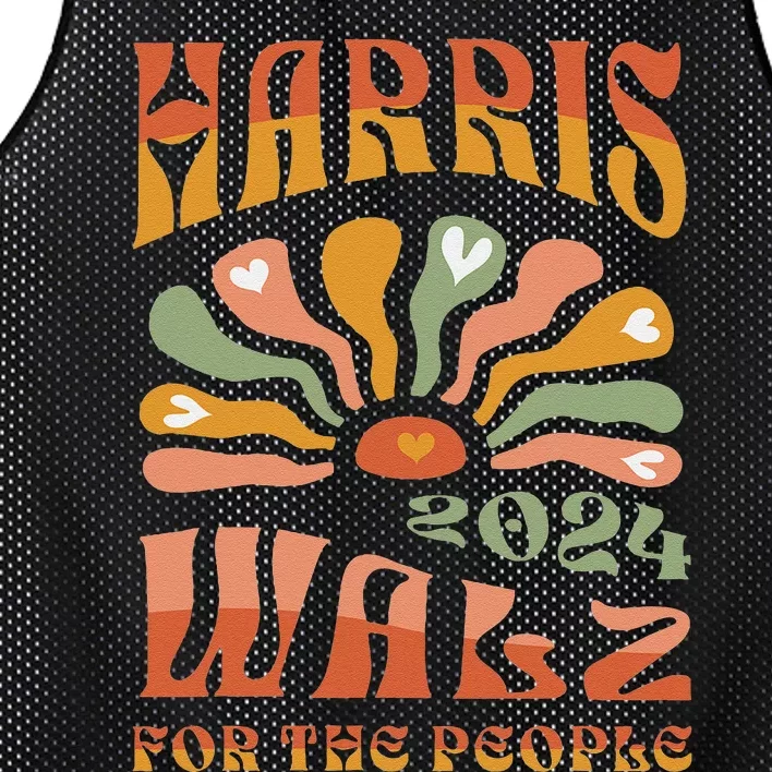 Harris Walz 2024 Election President Kamala Harris Tim Waltz Mesh Reversible Basketball Jersey Tank