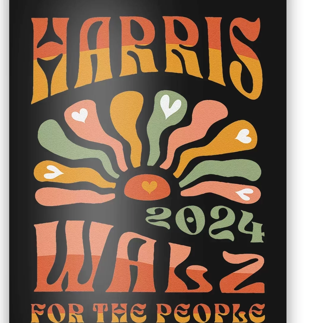 Harris Walz 2024 Election President Kamala Harris Tim Waltz Poster