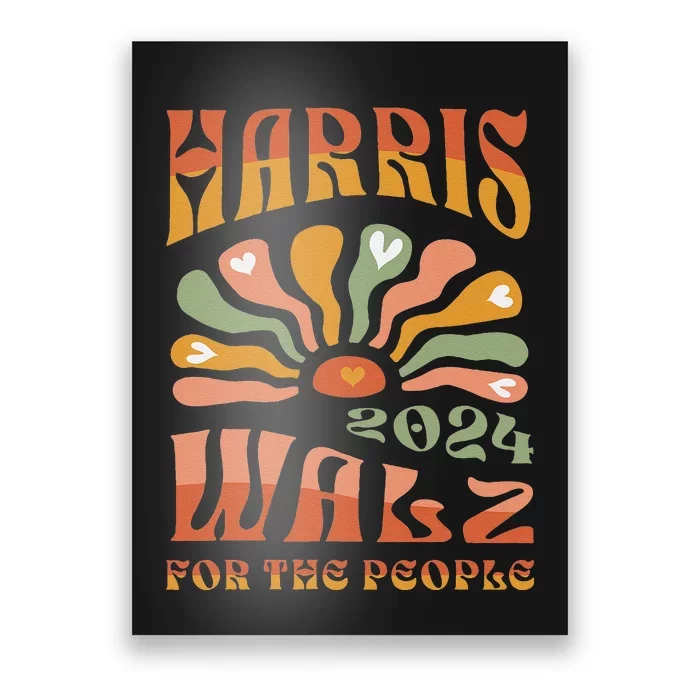 Harris Walz 2024 Election President Kamala Harris Tim Waltz Poster