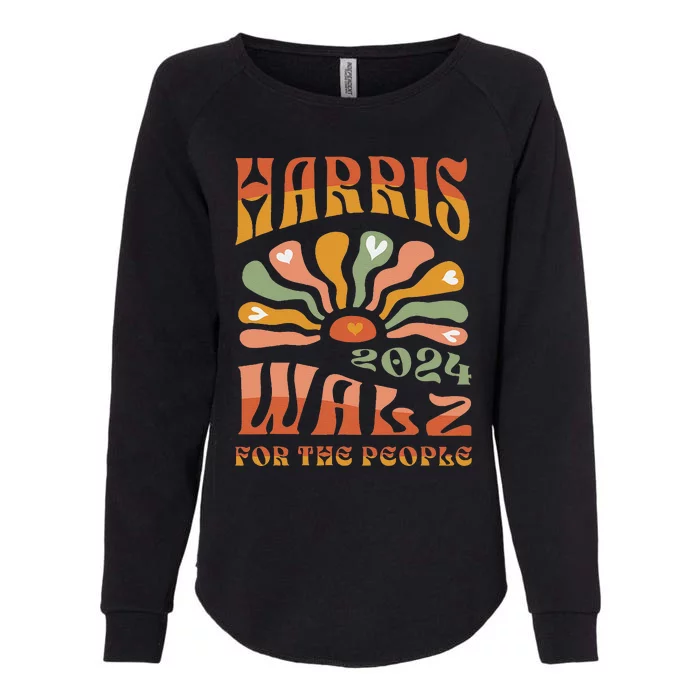 Harris Walz 2024 Election President Kamala Harris Tim Waltz Womens California Wash Sweatshirt