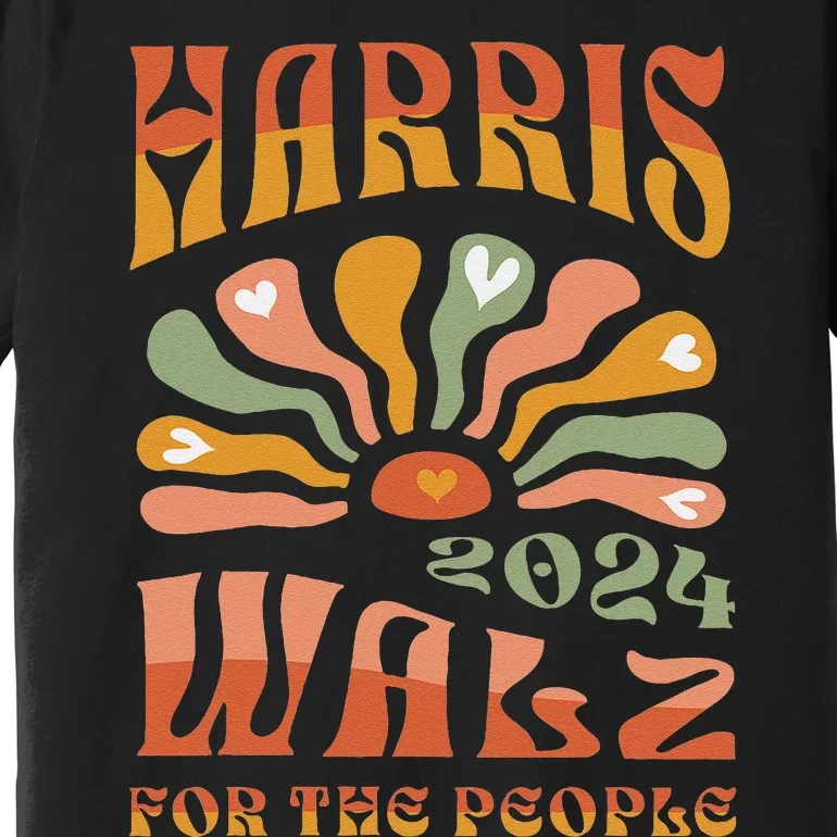 Harris Walz 2024 Election President Kamala Harris Tim Waltz Premium T-Shirt