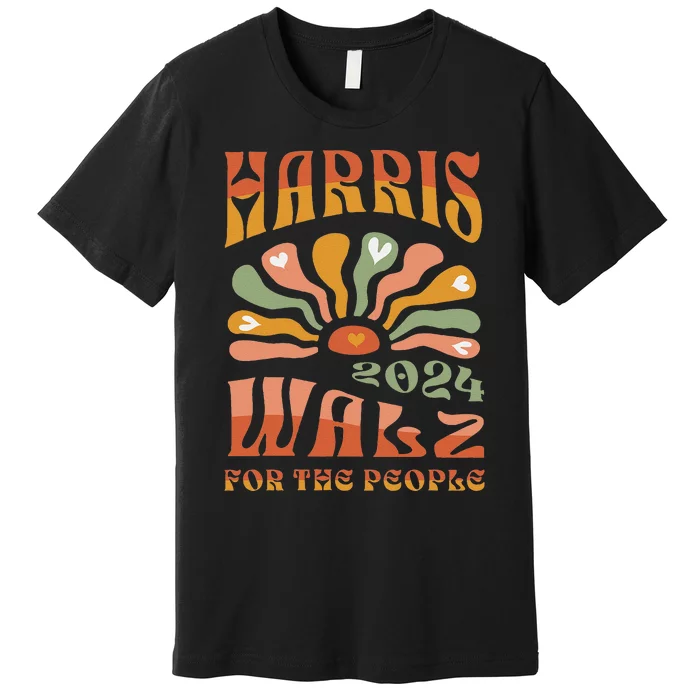 Harris Walz 2024 Election President Kamala Harris Tim Waltz Premium T-Shirt