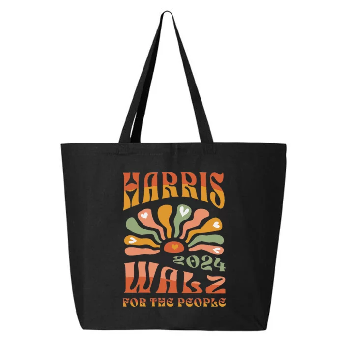 Harris Walz 2024 Election President Kamala Harris Tim Waltz 25L Jumbo Tote