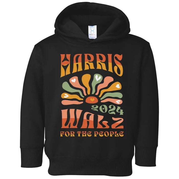 Harris Walz 2024 Election President Kamala Harris Tim Waltz Toddler Hoodie