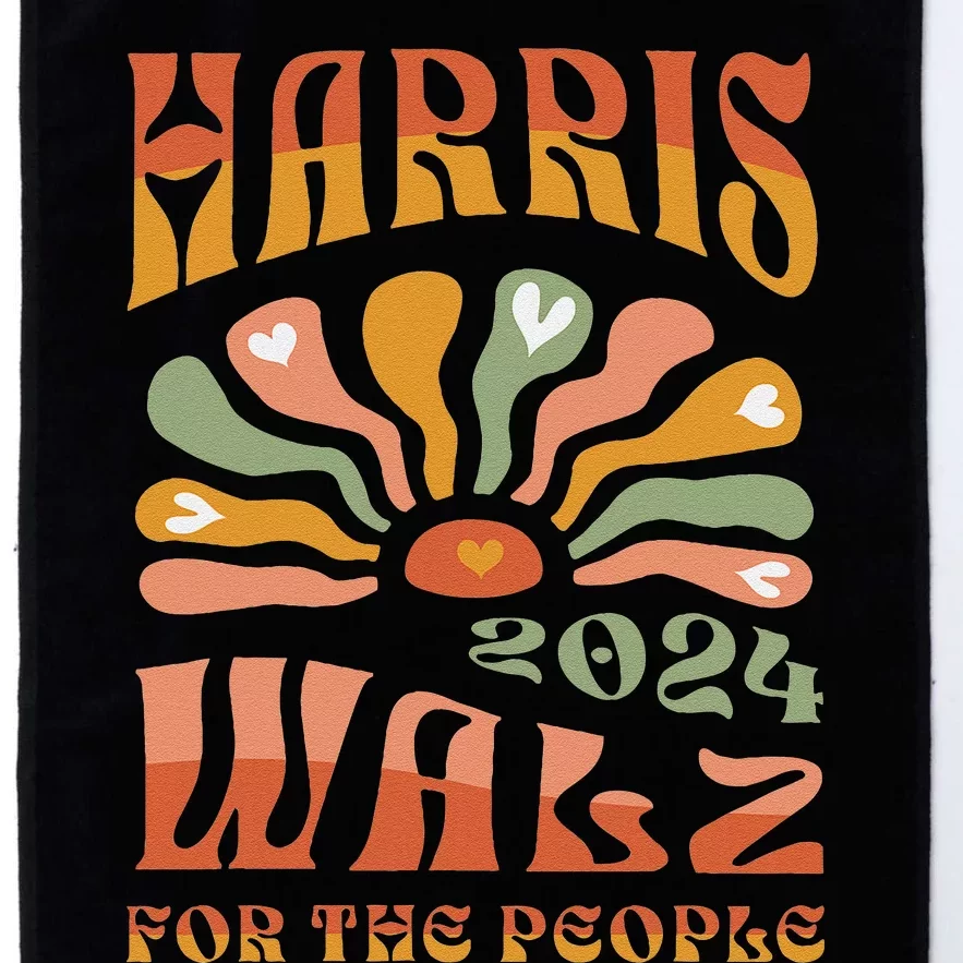 Harris Walz 2024 Election President Kamala Harris Tim Waltz Platinum Collection Golf Towel