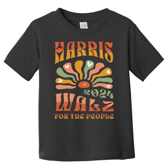 Harris Walz 2024 Election President Kamala Harris Tim Waltz Toddler T-Shirt