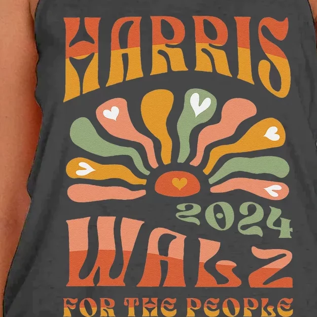 Harris Walz 2024 Election President Kamala Harris Tim Waltz Women's Knotted Racerback Tank