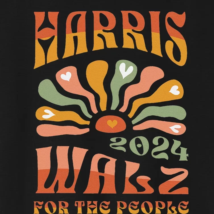 Harris Walz 2024 Election President Kamala Harris Tim Waltz Women's Crop Top Tee