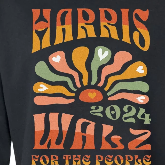 Harris Walz 2024 Election President Kamala Harris Tim Waltz Cropped Pullover Crew