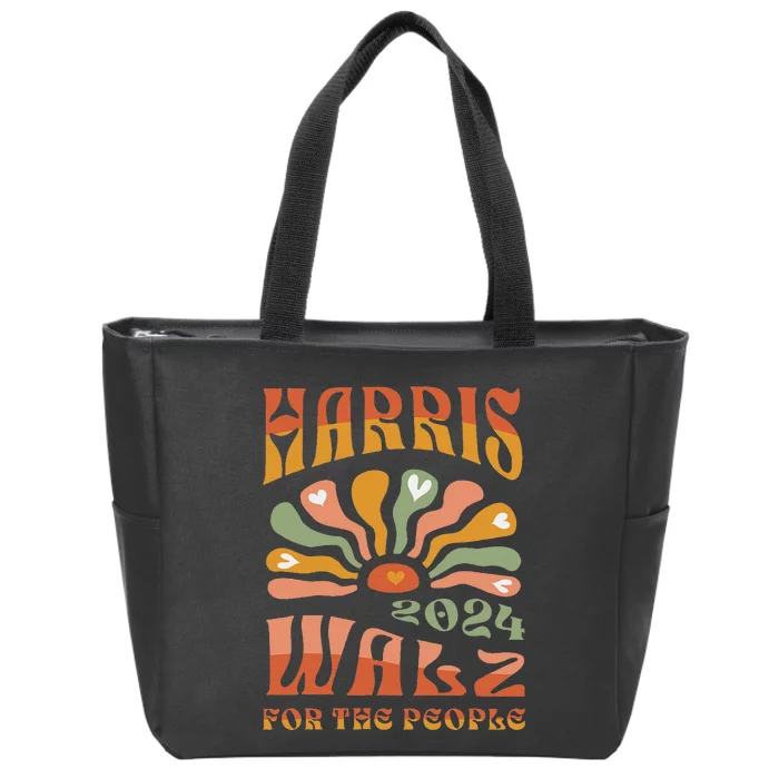 Harris Walz 2024 Election President Kamala Harris Tim Waltz Zip Tote Bag