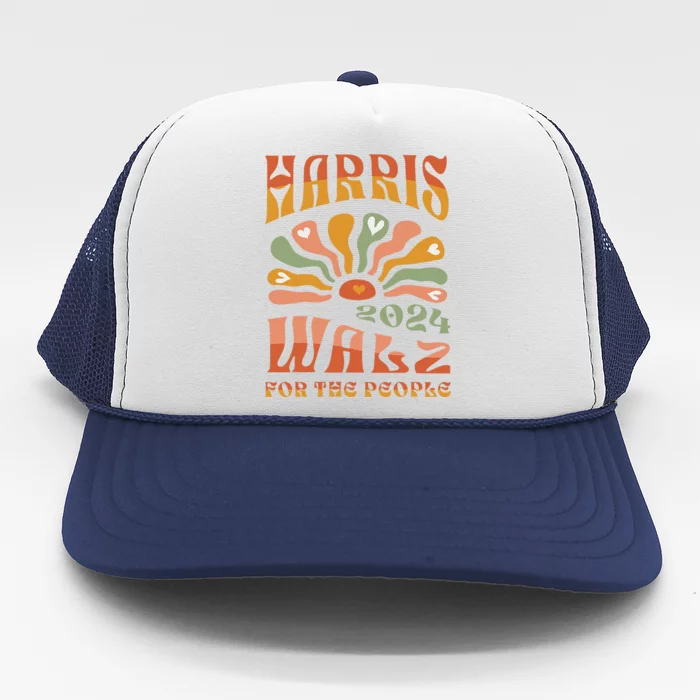 Harris Walz 2024 Election President Kamala Harris Tim Waltz Trucker Hat