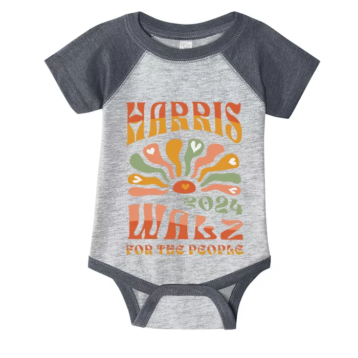 Harris Walz 2024 Election President Kamala Harris Tim Waltz Infant Baby Jersey Bodysuit